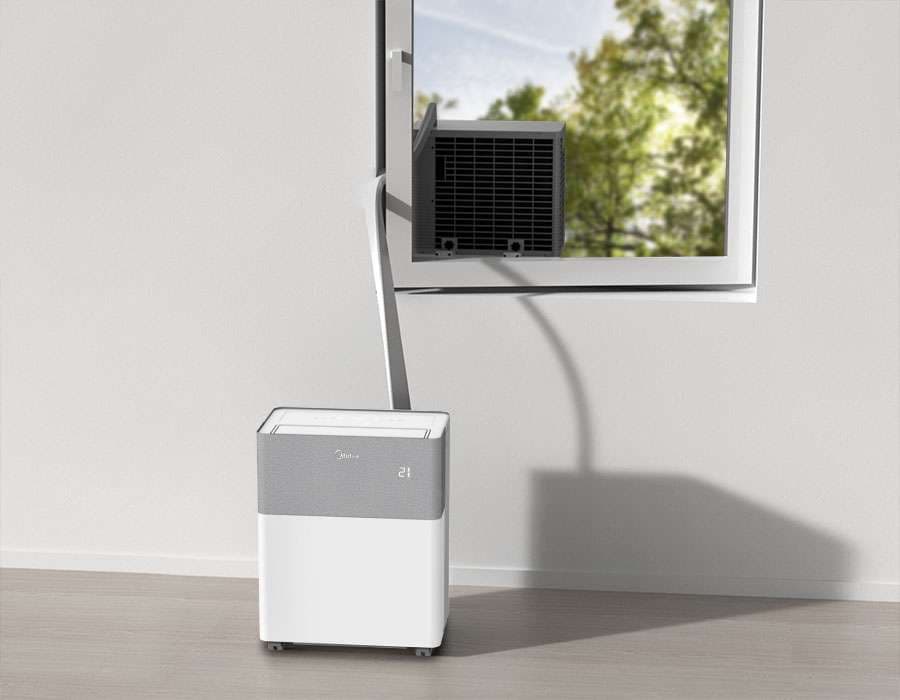 Midea PortaSplit Einrichtung am Fenster